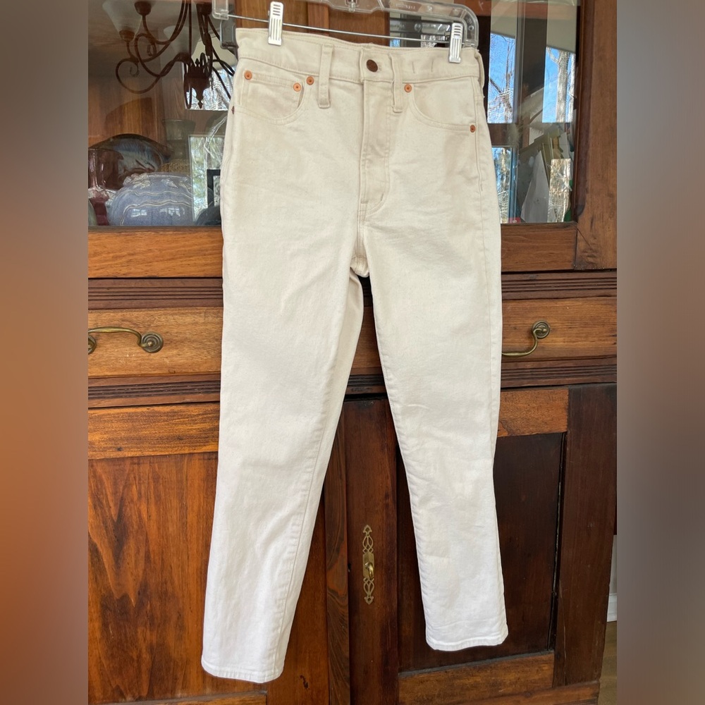 Madewell Off-White Denim Pants size 24 “the perfect Vintage Jean”